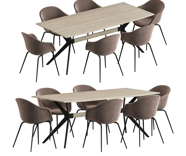 La forma table amethyst gubi bat dining