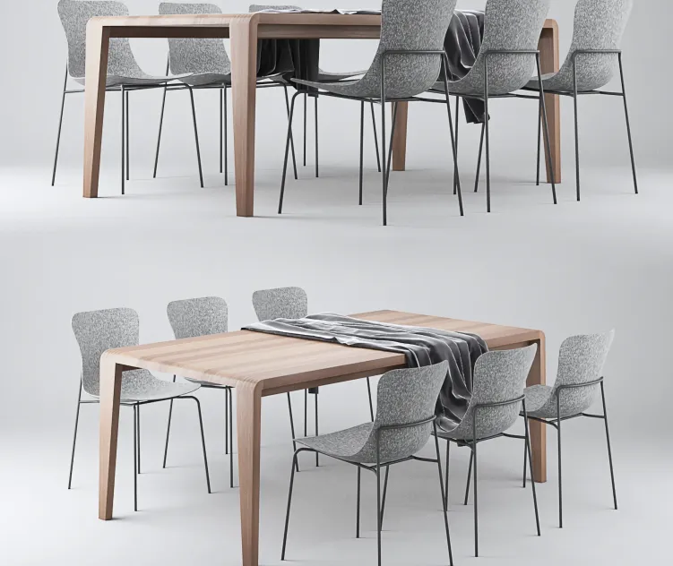 Ligne ro chairs table