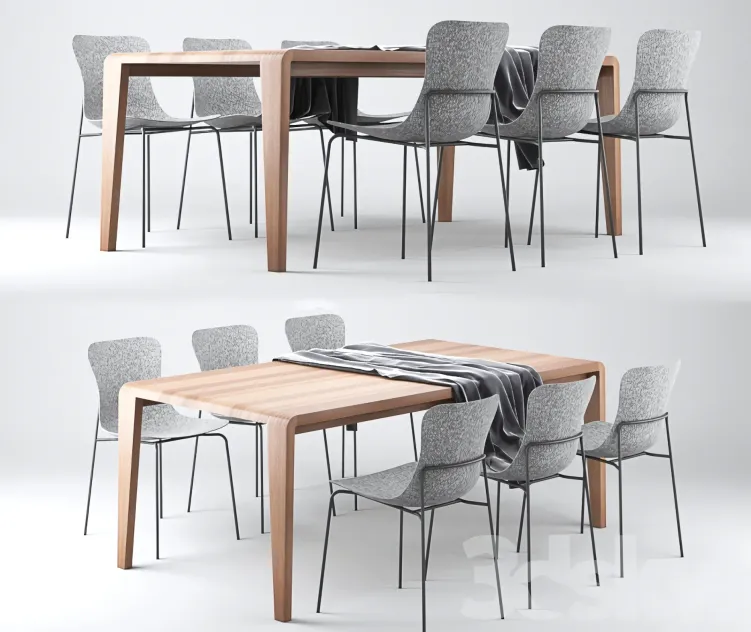 Ligne ro spiritofforest table ettoriano chair