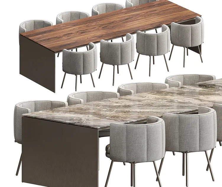 Linha table torii dining armchair minotti