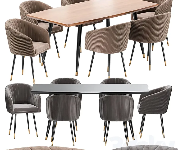 Lm dining chair curve table