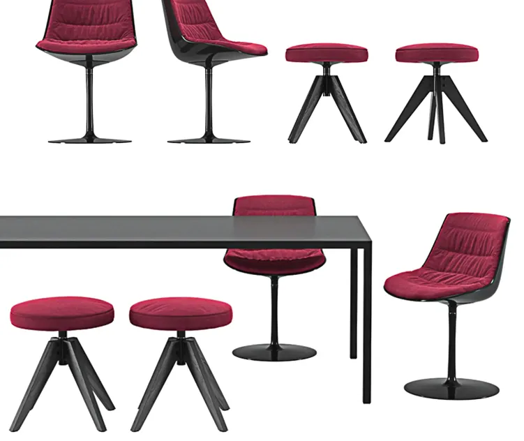 MDF Italia Flow Chairs Tense Table