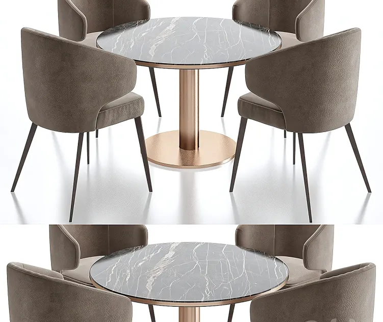 Minotti aston dining chair table