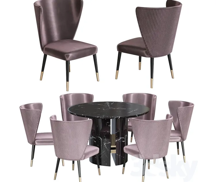 Minotti chair table 2