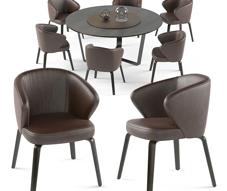 Mudi armchair pero round table