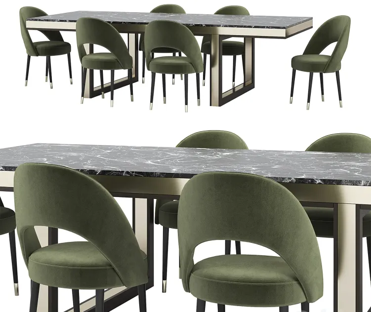 Pearl table armor chairs by laskasas