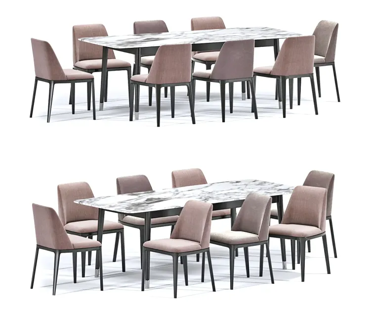 Poliform grace dining chair table