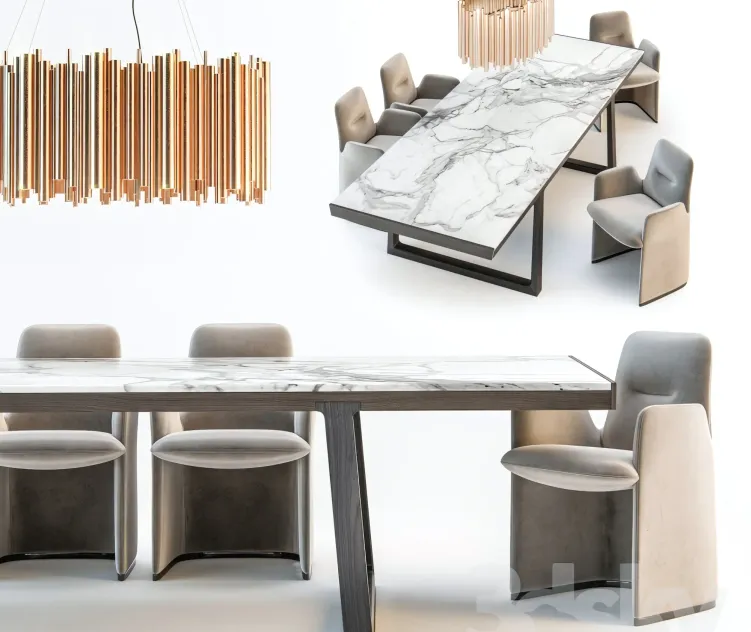 Poliform guest chair opera table