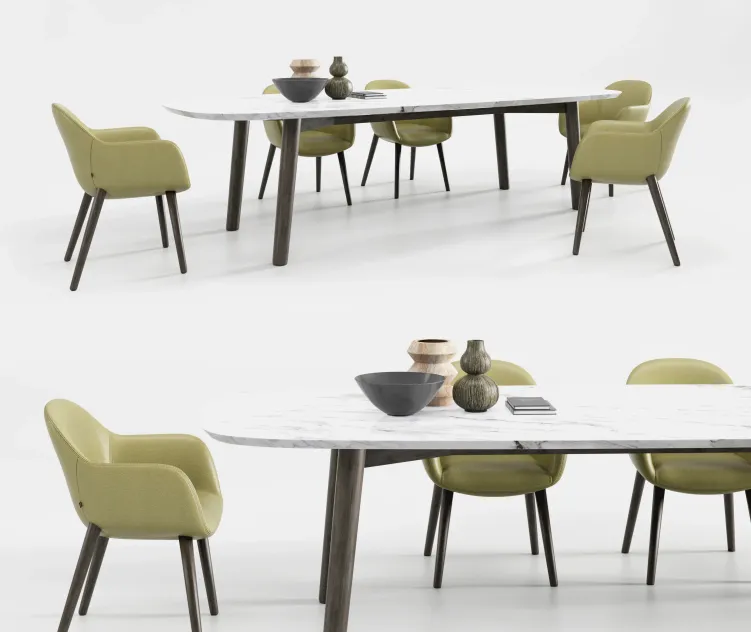 Poliform Mad Dining Chair And Table