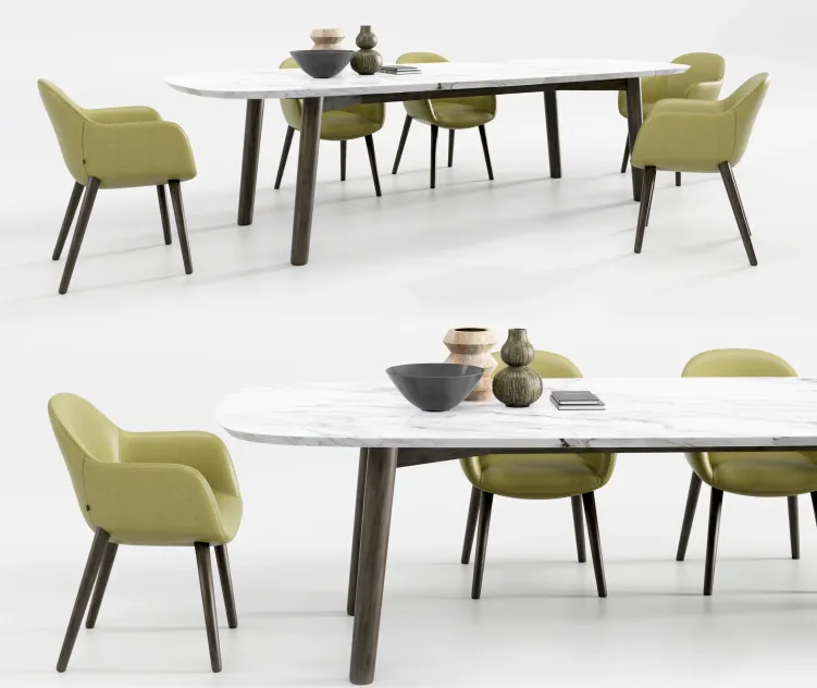 Poliform mad dining chair table