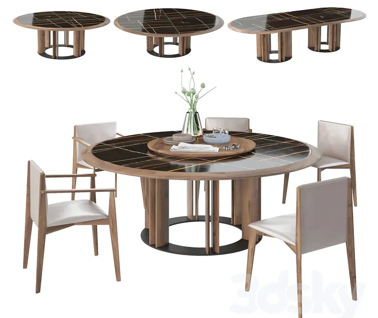 Porada thayl table ionis chairs