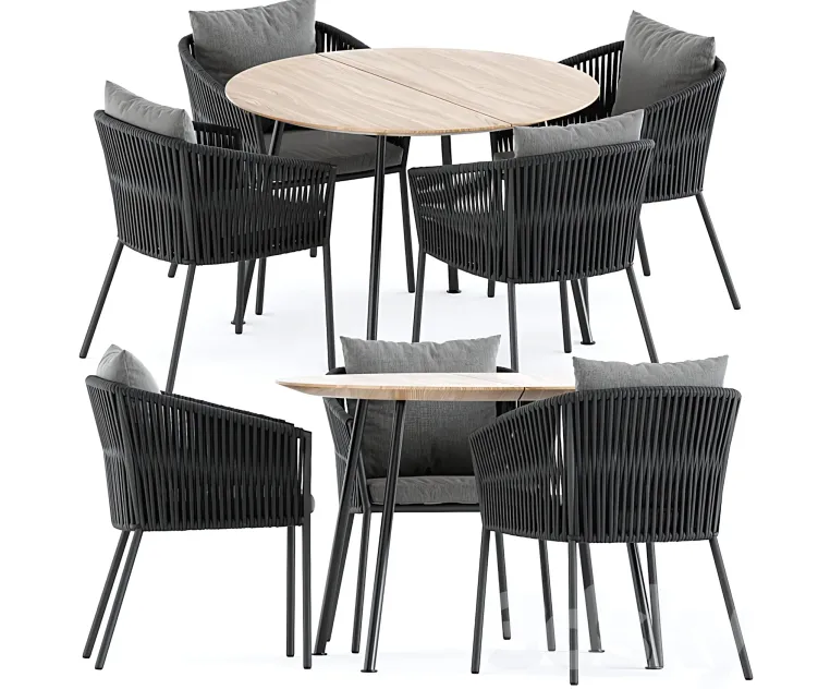 Porto dining chair by burkedecor agave table by ethimo