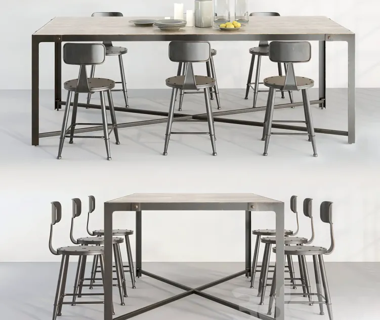 Potterybarn dining table loft mini chair