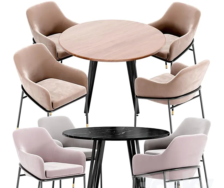 Sandra dining chair raymond table