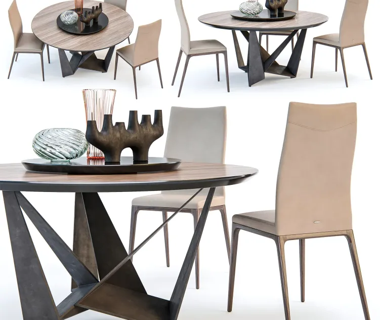 Sattelan italia skorpio round table arcadia chair
