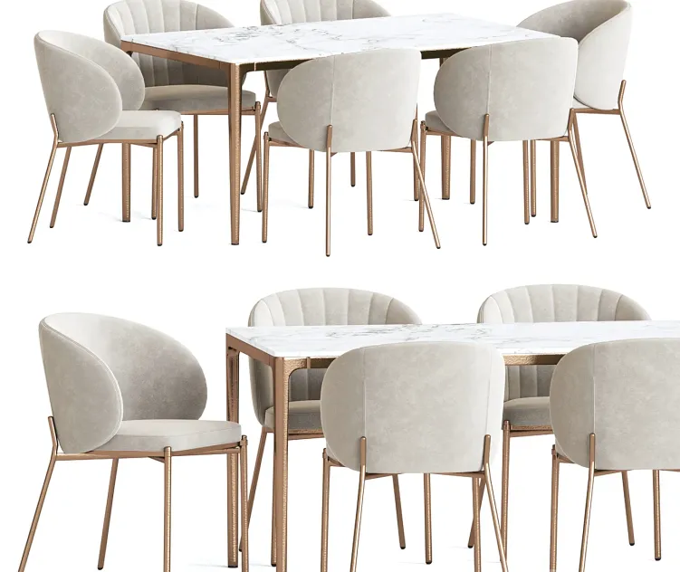 Shell chair canto table dining