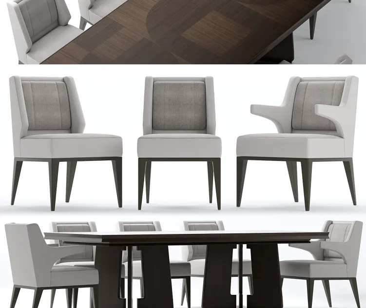 Table chairs baker dining chair