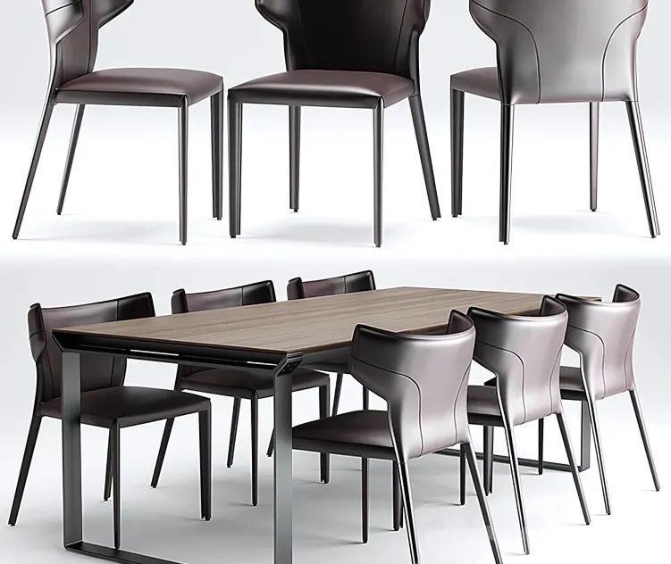 Table chairs natuzzi pi greco omega