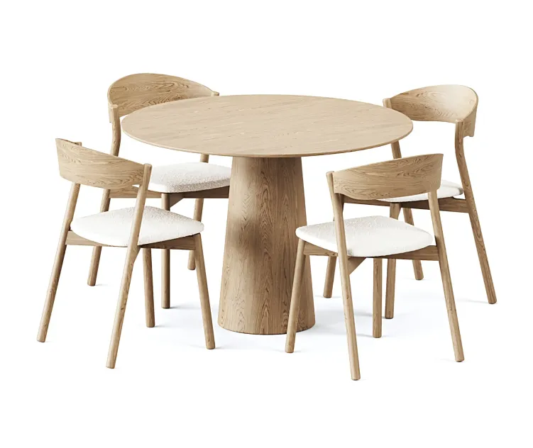 Table pov by ton wooen chair tube by miniforms