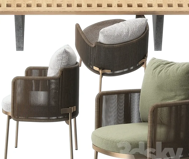 Tape chair quadrado table by minotti
