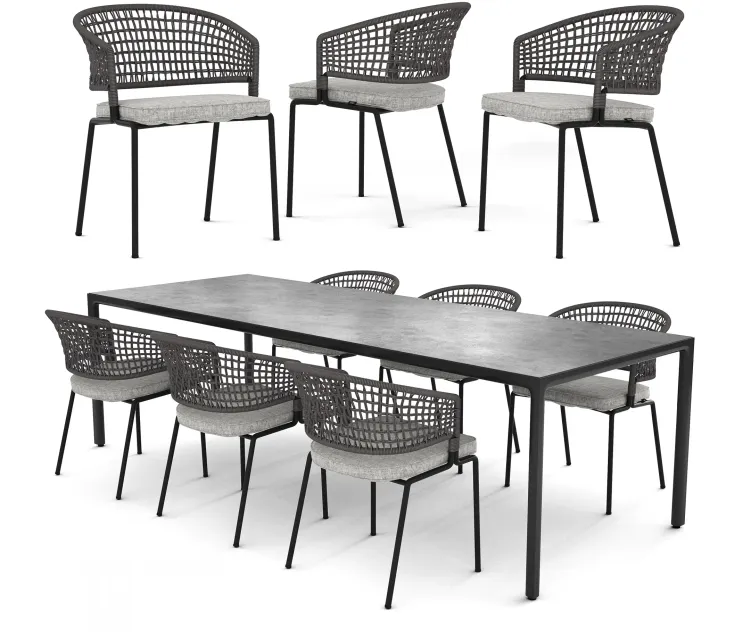 Tribu contour armchair illum table