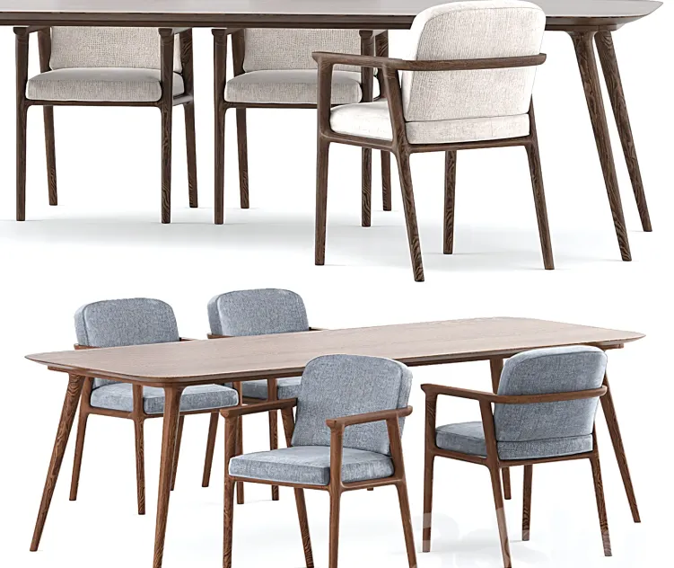 Zio dining table zio dining chair by moooi