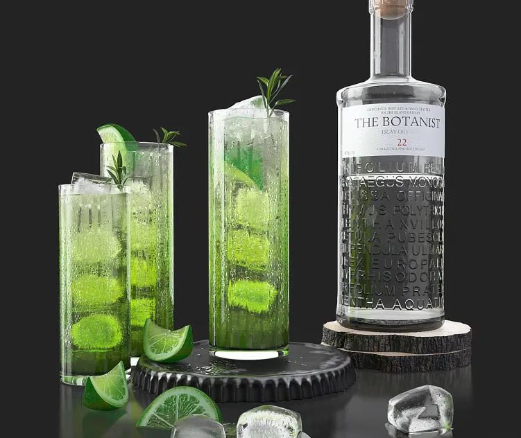 The botanist gin mojito with ice