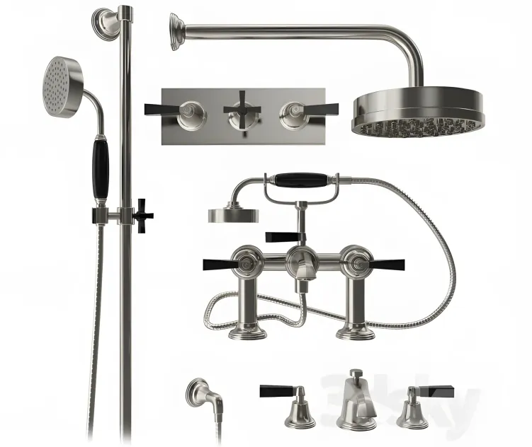 Samuel heath style modern mixer filler shower