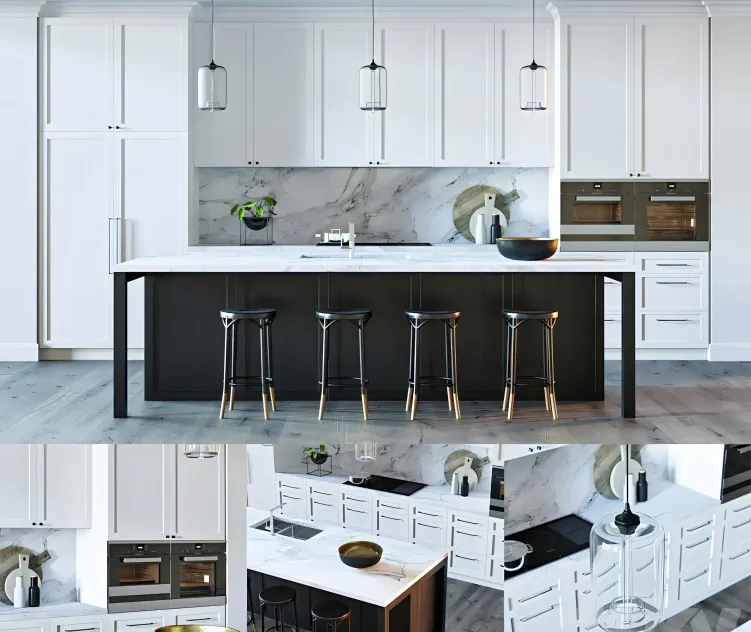 Black white kitchen