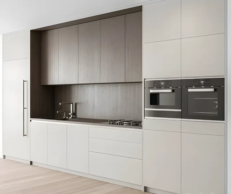 Kitchen modern white wood cabinets