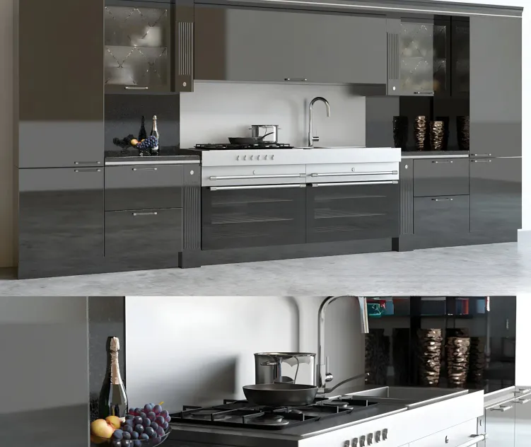 Scaini baccarat kitchen black