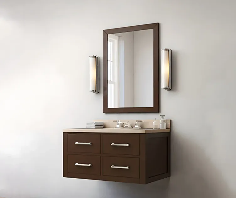Hutton single floating vanity espresso