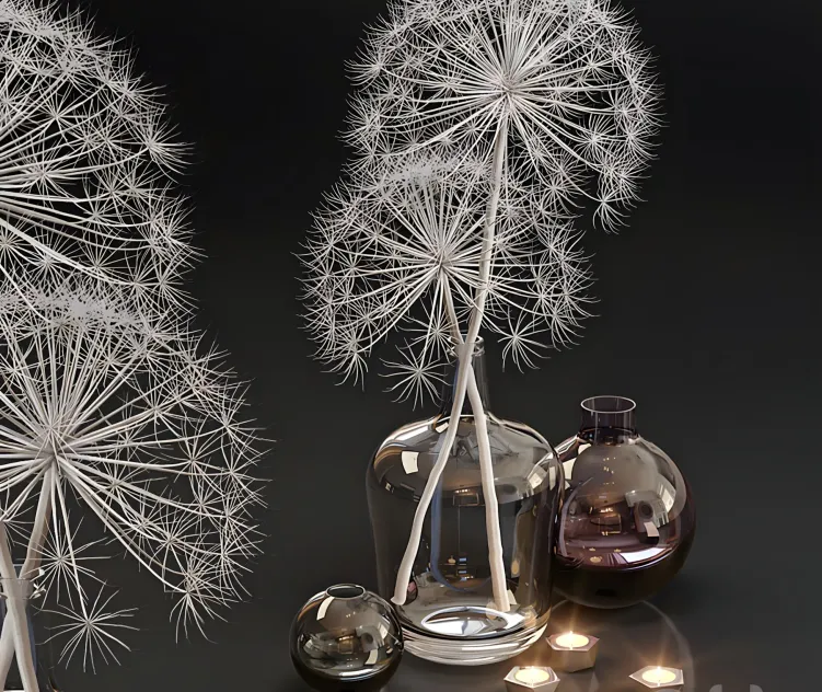 Decor Heracleum plant white