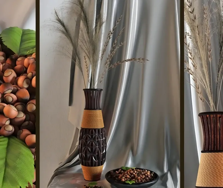 Decor with a vase nuts
