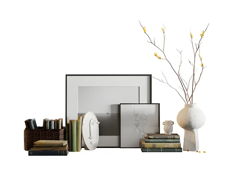 Decor with vases books
