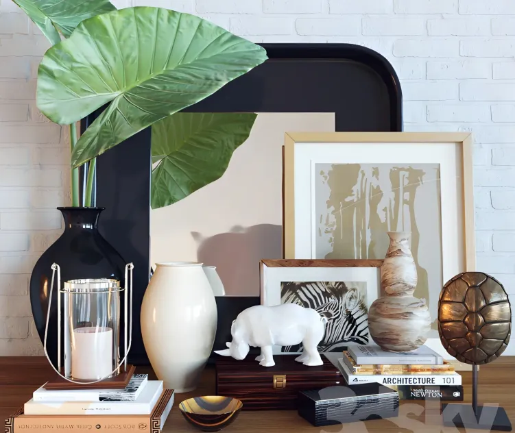 Decoration set alocasia calidora