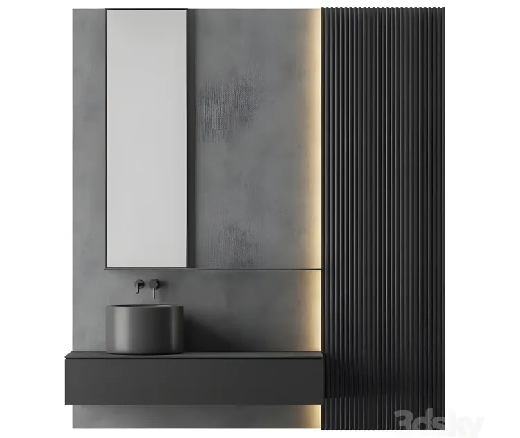 Modern gray bathroom