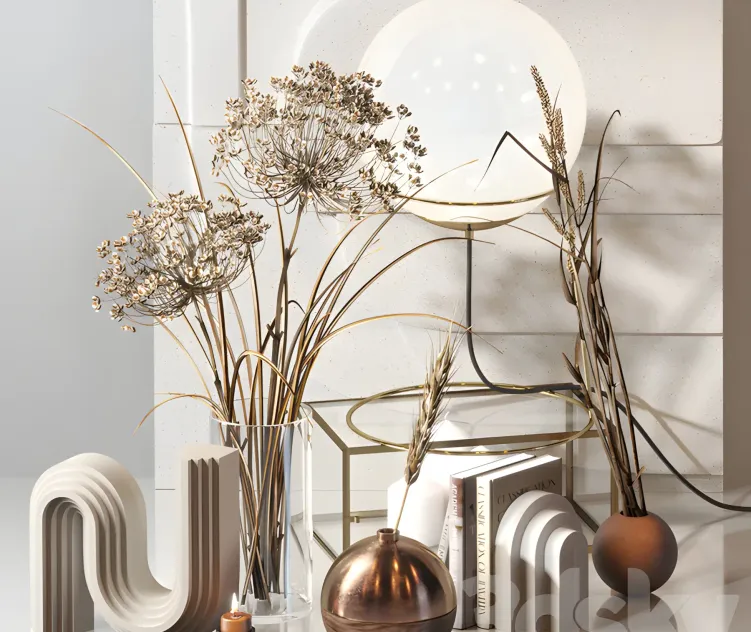 Decorative with carex riparia graceful heracleum