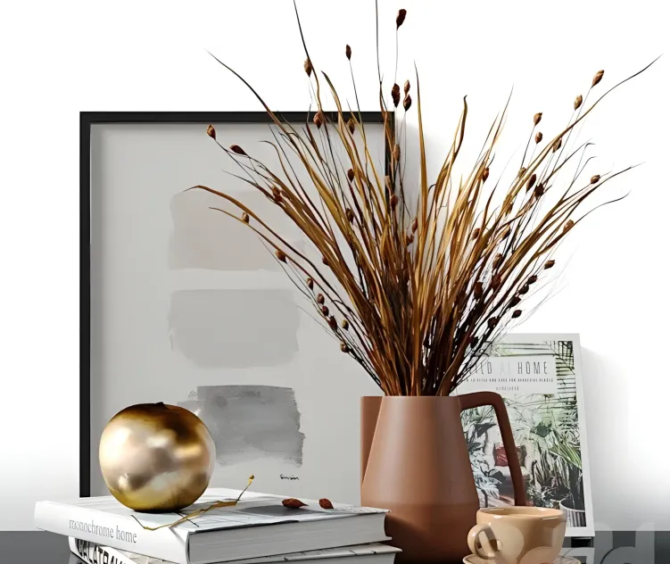 Decorative with dried bell grass splinter grass