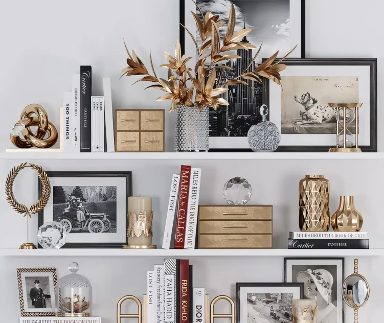 Decorative with gold accessories
