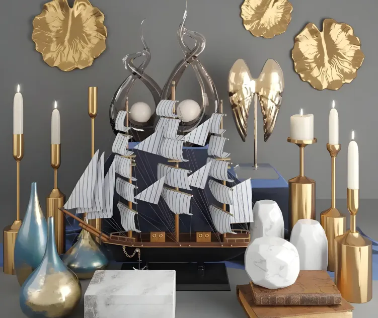 Decorative with gold items
