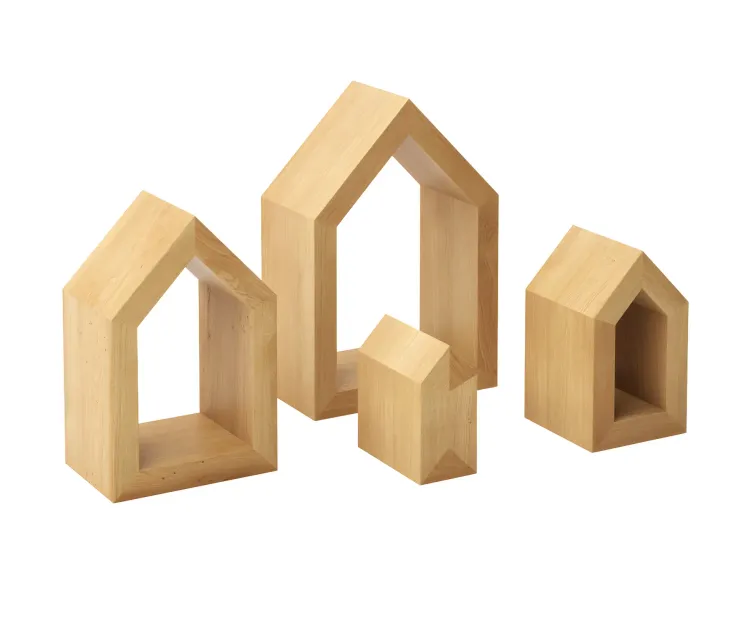 Four houses wooden decoration by mad lab