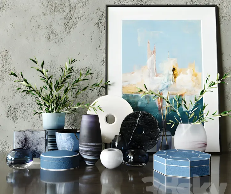 Luxdeco decor set blue