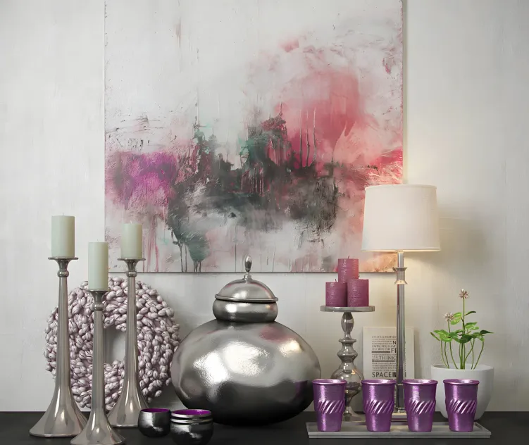 Pink decorative set