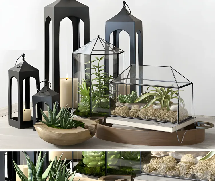 Pottery barn glass terrarium