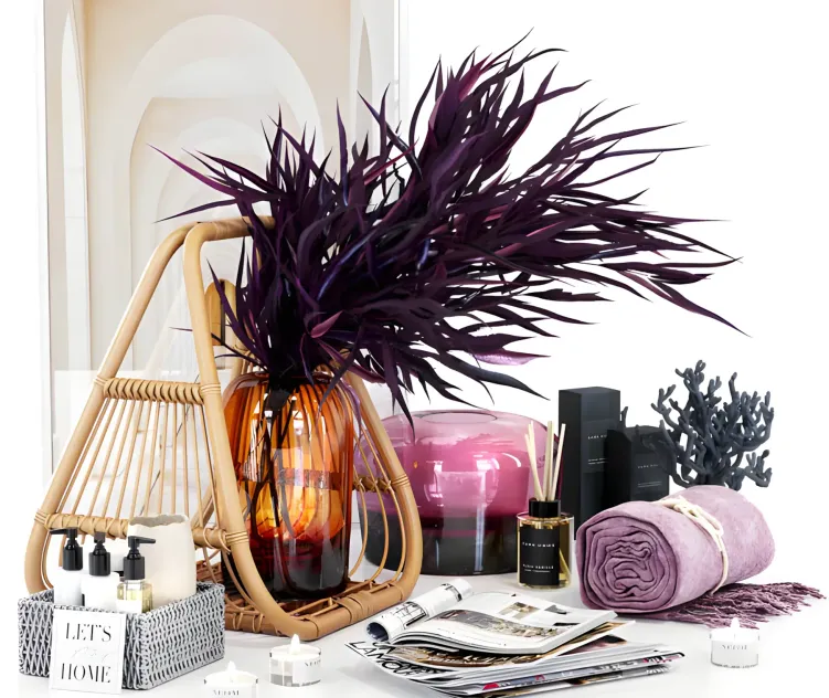 Purple mood decorative set