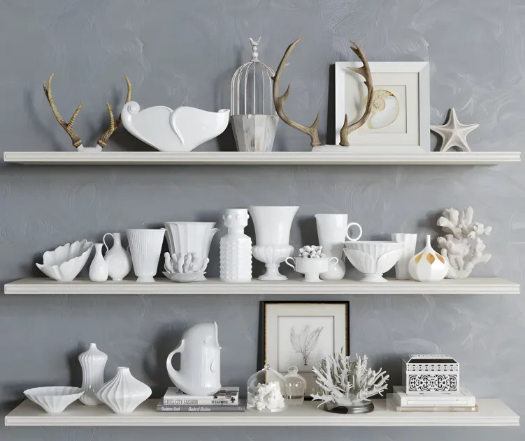 White decoration set