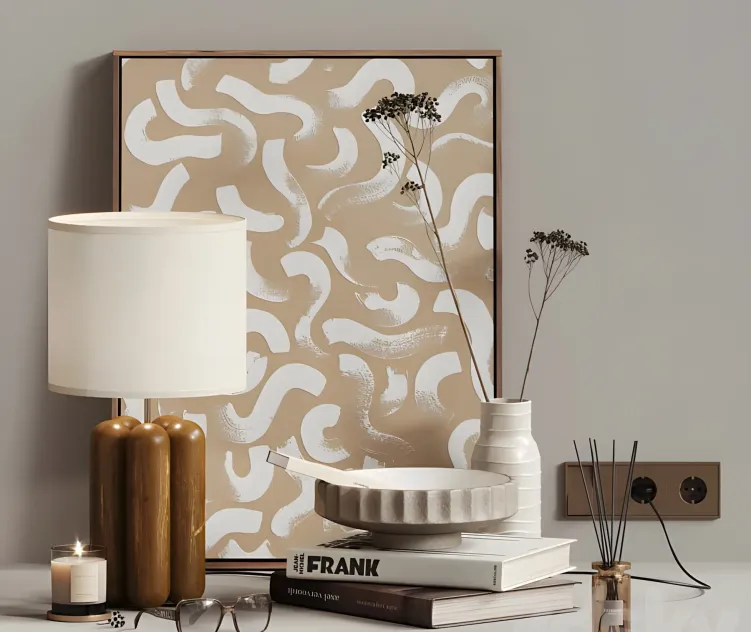 Wooden decor set