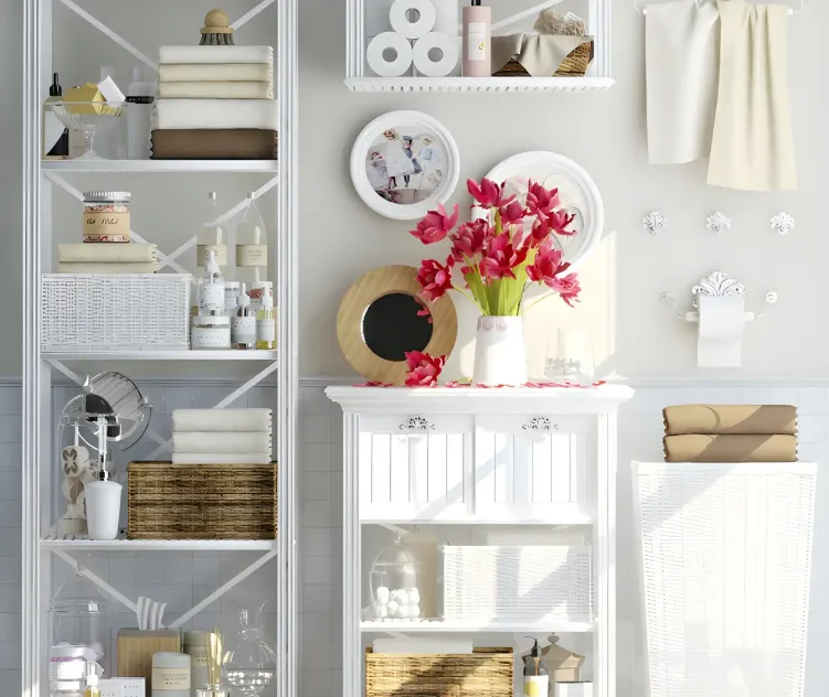Shelving in the bathroom