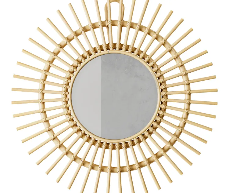 H m home rotan mirror